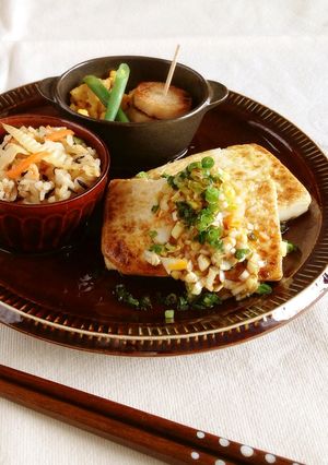 ネギたっぷり☆香味だれの豆腐ステーキ-レシピのメイン写真