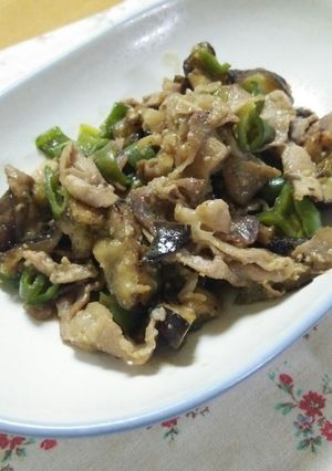 なすとピーマンと豚肉の味噌炒め-レシピのメイン写真