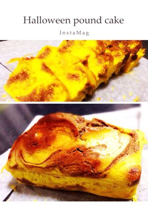マーブルハロウィンパウンドケーキ♪-レシピのメイン写真