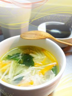 ネギとえのきの生姜薫る中華風スープ-レシピのメイン写真