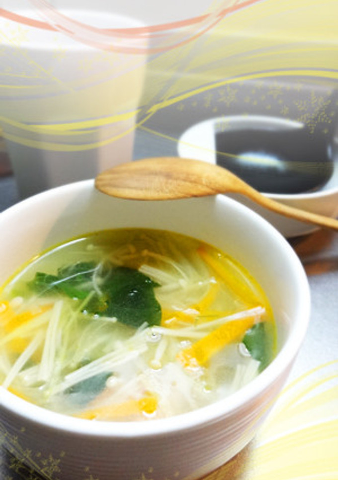 ネギとえのきの生姜薫る中華風スープ-レシピのメイン写真