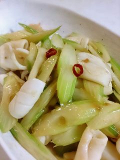イカとセロリの中華風炒め♪-レシピのメイン写真