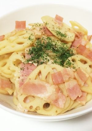 【共働き】蓮根とベーコンのバター醤油炒め-レシピのメイン写真