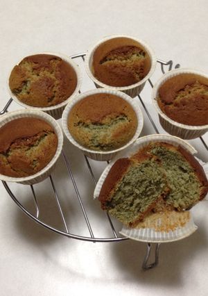 ヨモギのカップケーキ-レシピのメイン写真