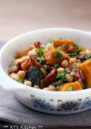 カボチャとひよこ豆、ドライトマトの洋風煮-レシピのメイン写真
