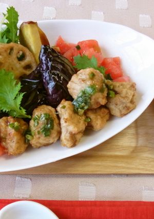 ふわふわチキンボールの油淋鶏-レシピのメイン写真