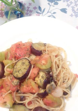 ♪茄子とトマトのパスタ♡♪-レシピのメイン写真