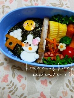 幼稚園 お弁当 キャラ♡お月見うさちゃん-レシピのメイン写真