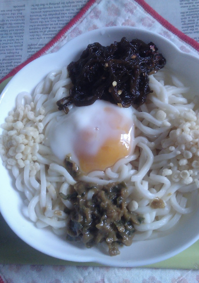 醤油うどん風冷しうどんV129半熟卵青唐-レシピのメイン写真