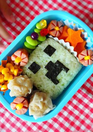 キャラ弁＊マインクラフト クリーパー弁当-レシピのメイン写真