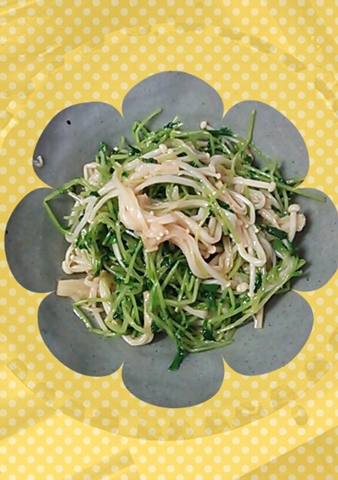 節約レシピ♪豆苗とえのきのぽん酢和え-レシピのメイン写真