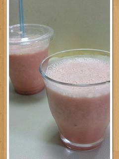 スイカ×バナナのスムージー-レシピのメイン写真