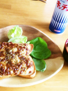 納豆トースト-レシピのメイン写真