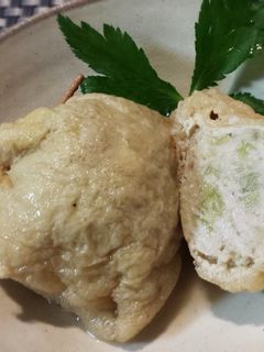 鶏ひき肉と茄子の巾着煮-レシピのメイン写真