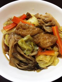 キャベツと舞茸の油揚げ入り煮浸し-レシピのメイン写真