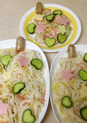 七夕にお星さま素麺-レシピのメイン写真