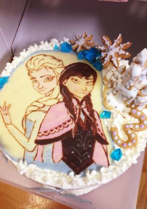 アナと雪の女王ケーキ-レシピのメイン写真