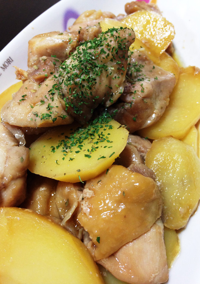 レンジ簡単☆ジャガイモと鶏肉のコンソメ煮-レシピのメイン写真