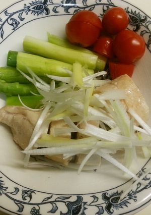 鶏胸肉の梅肉蒸し-レシピのメイン写真
