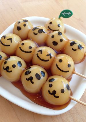 にっこり笑顔のお月見団子-レシピのメイン写真
