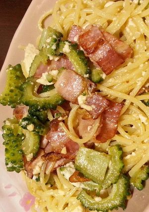 ゴーヤとベーコンのパスタ-レシピのメイン写真
