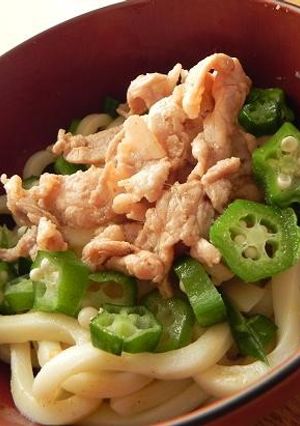 豚肉とオクラの簡単★カレー混ぜうどん-レシピのメイン写真