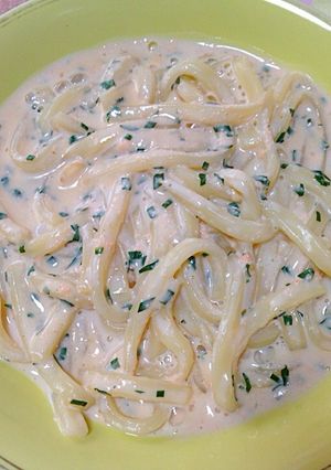 青じそ香る♪明太子クリームうどん-レシピのメイン写真