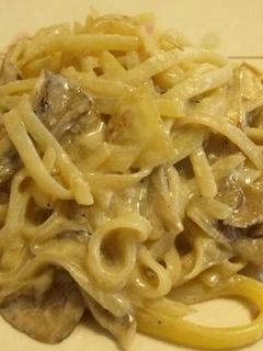 舞茸とタマネギの豆乳パスタ-レシピのメイン写真