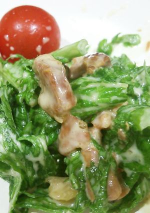 焼き鳥缶で♪わさび菜サラダ-レシピのメイン写真