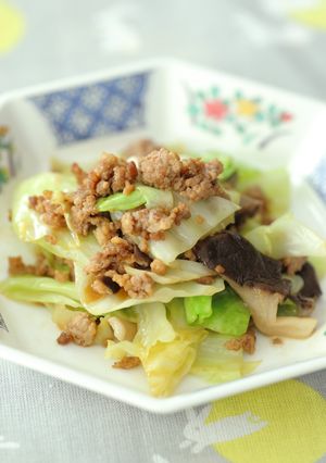 キャベツとひき肉のオイスターソテー♬-レシピのメイン写真