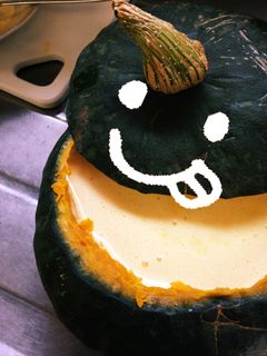 カボチャ丸ごとプリン-レシピのメイン写真