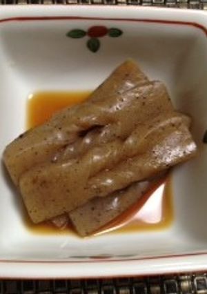 「調理のたれ」で手綱こんにゃくの煮物-レシピのメイン写真