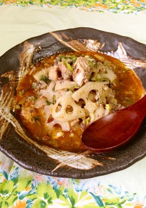 れんこん＆サバ缶の麻婆風♪丼も◎-レシピのメイン写真