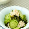 蟹のみ入りで旨味アップ❢胡瓜若芽の酢の物
