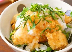 ぽん酢を使った鶏の辛子揚げおろし丼-レシピのメイン写真