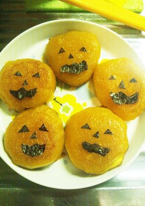 ハロウィンかぼちゃ餅!-レシピのメイン写真