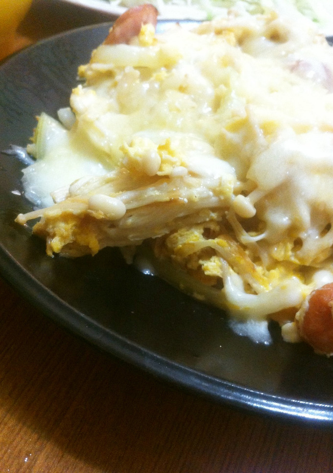 簡単♪エノキと卵と玉ねぎのチーズ焼き-レシピのメイン写真