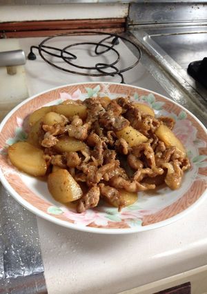 鉄腕ダッシュで紹介！豚肉と梨の炒め物-レシピのメイン写真