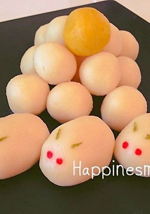 ウサギさんとお月見団子-レシピのメイン写真