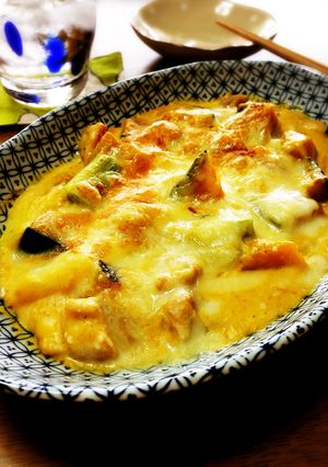 簡単♪ネギとかぼちゃの和風グラタン-レシピのメイン写真