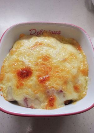 フライパンひとつで簡単かぼちゃのグラタン-レシピのメイン写真