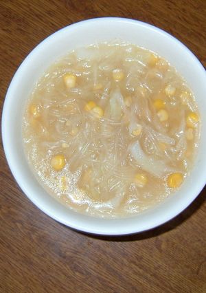 春雨とキャベツのコーンなスープ-レシピのメイン写真