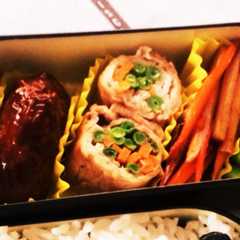 รูปของ 豚コマで☆お弁当彩り豚肉ロール