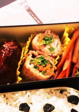 豚コマで☆お弁当彩り豚肉ロール-レシピのメイン写真