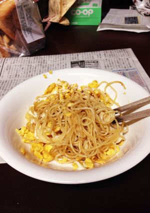 余ったパスタでマヨ胡椒パスタ！-レシピのメイン写真