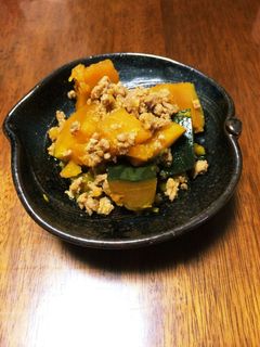 簡単!冷えても美味しい挽肉かぼちゃの煮物-レシピのメイン写真