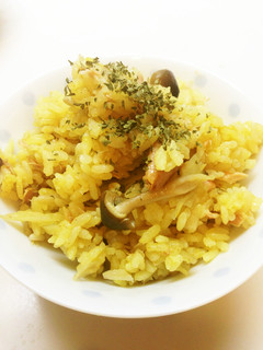 ツナとごぼうのカレー炊き込みご飯-レシピのメイン写真