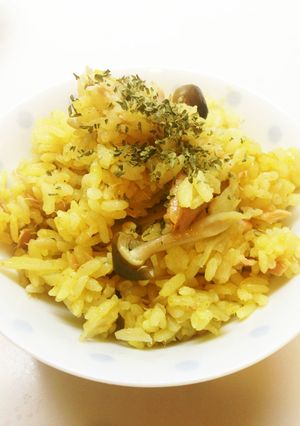 ツナとごぼうのカレー炊き込みご飯-レシピのメイン写真