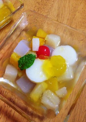 即席!混ぜるだけフルーツ白玉-レシピのメイン写真