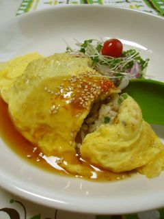 じゃこ炒飯のあんかけ和風オムライス-レシピのメイン写真